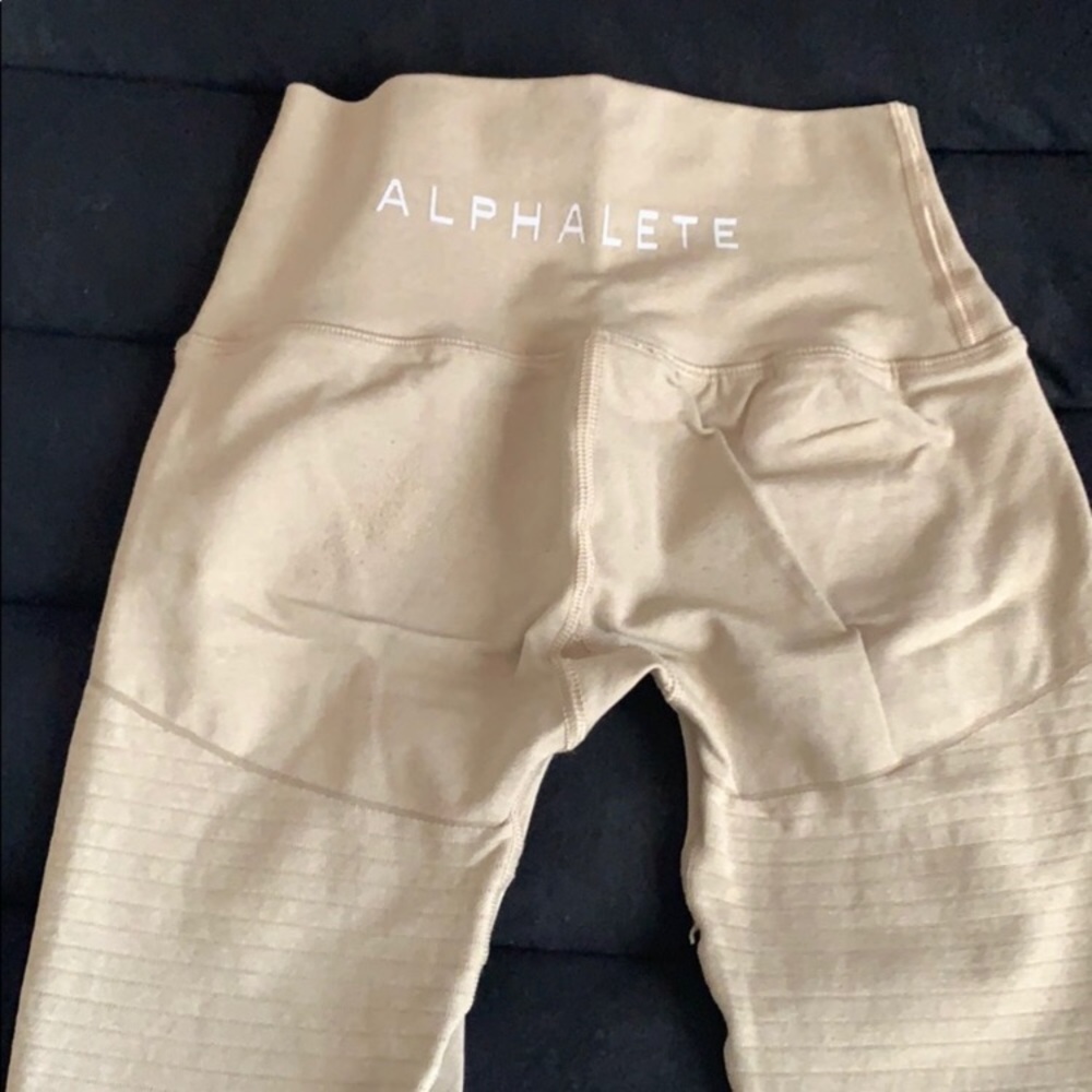 Alphalete leggings high waisted tan